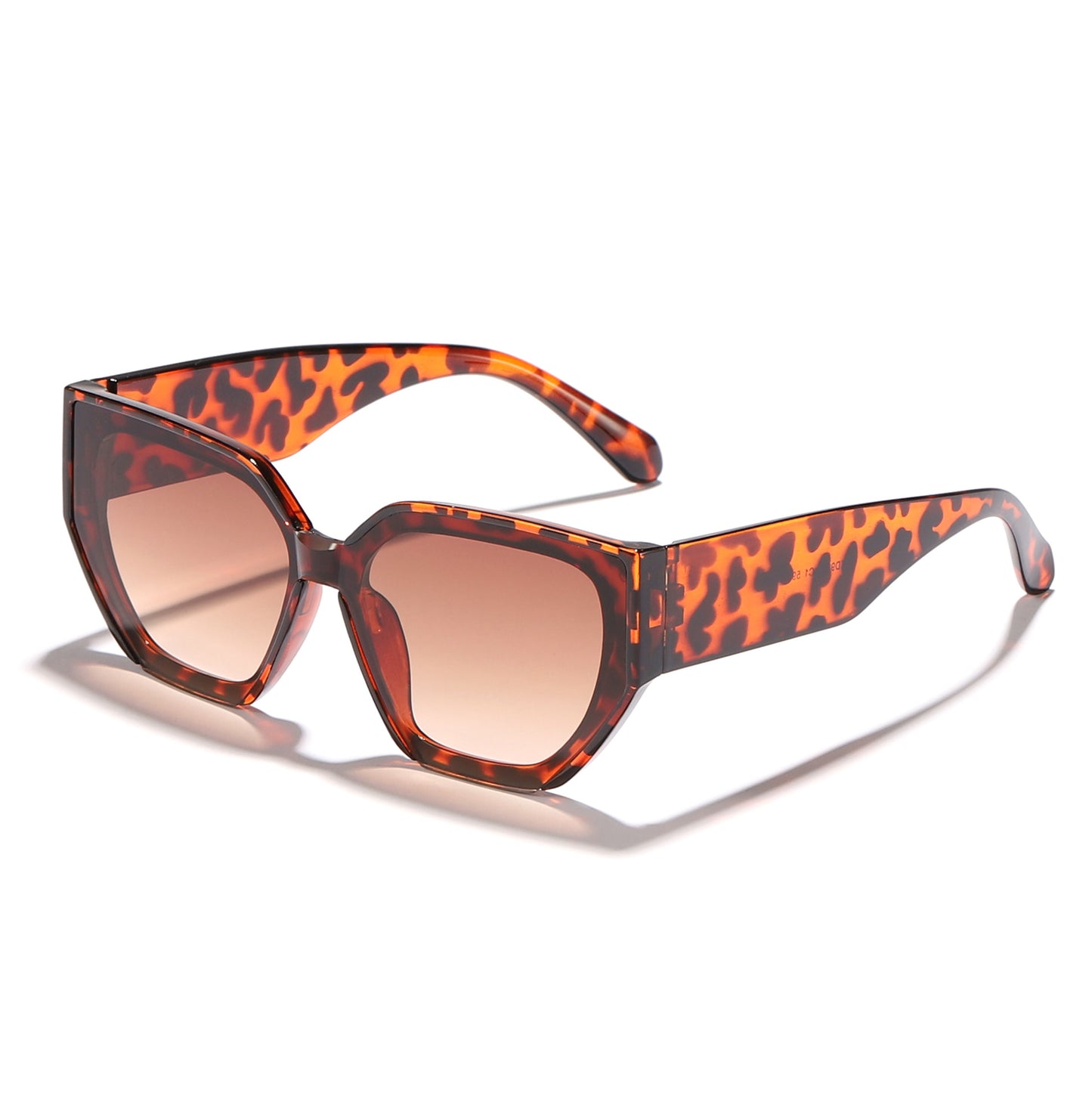 Damen modische oversized Sonnenbrille mit trendigem Hexagon-Design Karnz