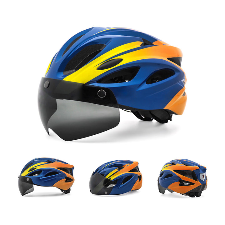 Aerodynamischer Fahrradhelm mit integriertem Visier Karnz