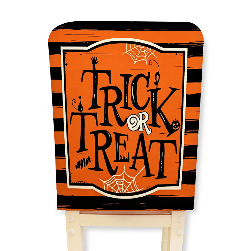 Stretch-Stuhlhusse für Esszimmerstühle mit Halloween-Hexenprint