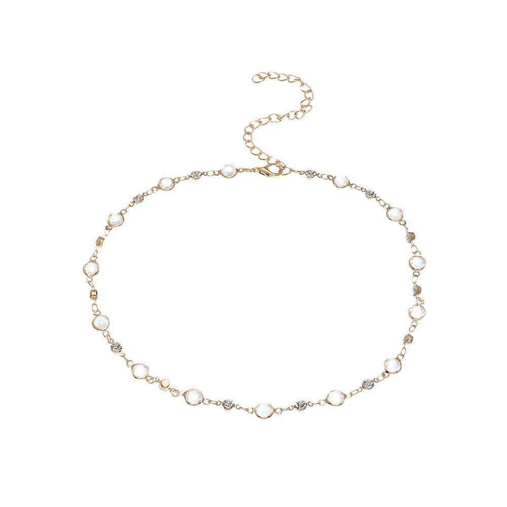 Elegante Kristallbesetzte Fußkette Karnz