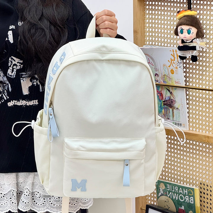Stylischer Canvas-Rucksack mit plüschigem Schlüsselanhänger Karnz