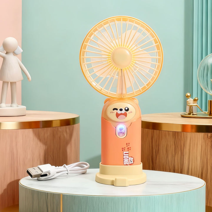 Damen Tragbarer Handventilator mit niedlichem Tierdesign und USB-Ladefunktion Karnz