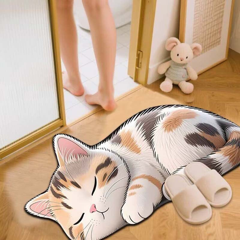 Katzenförmige Badmatte