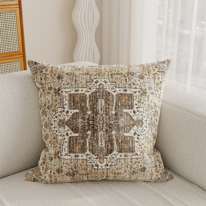 Decorative Medallion Jacquard Throw Pillow Cover