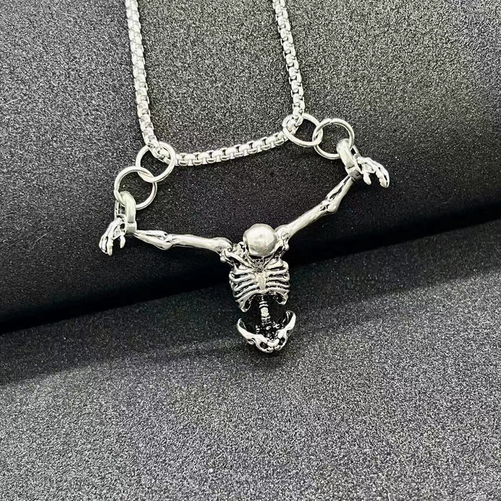 Skeleton Anhänger Halskette Karnz