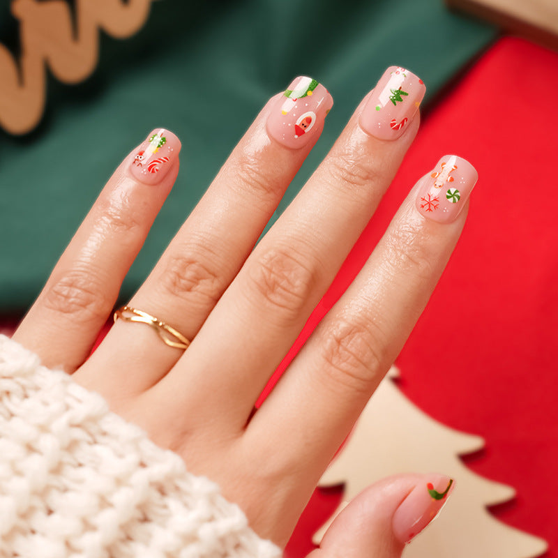 Festliches Feiertags-Themen-Nageldesign