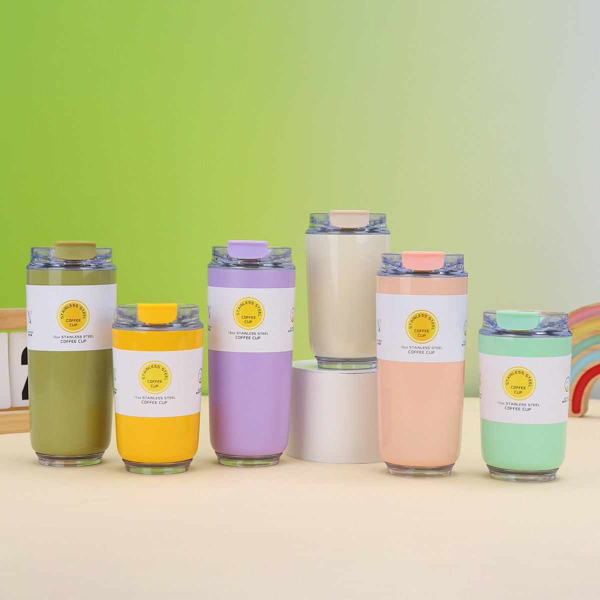 Damen moderner Edelstahl Kaffee-Becher mit isolierender Wirkung Karnz
