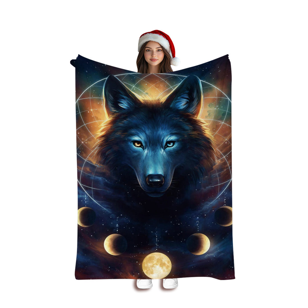 Künstlerische Wolf-Themen Fleece-Decke
