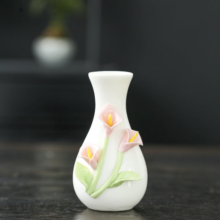 Elegante Florale Keramische Vase Karnz