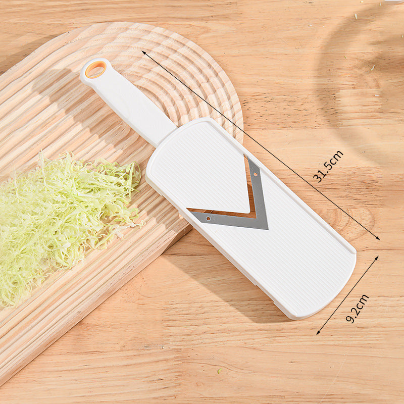Adjustable V-Blade Mandoline Slicer with Safety Food Holder