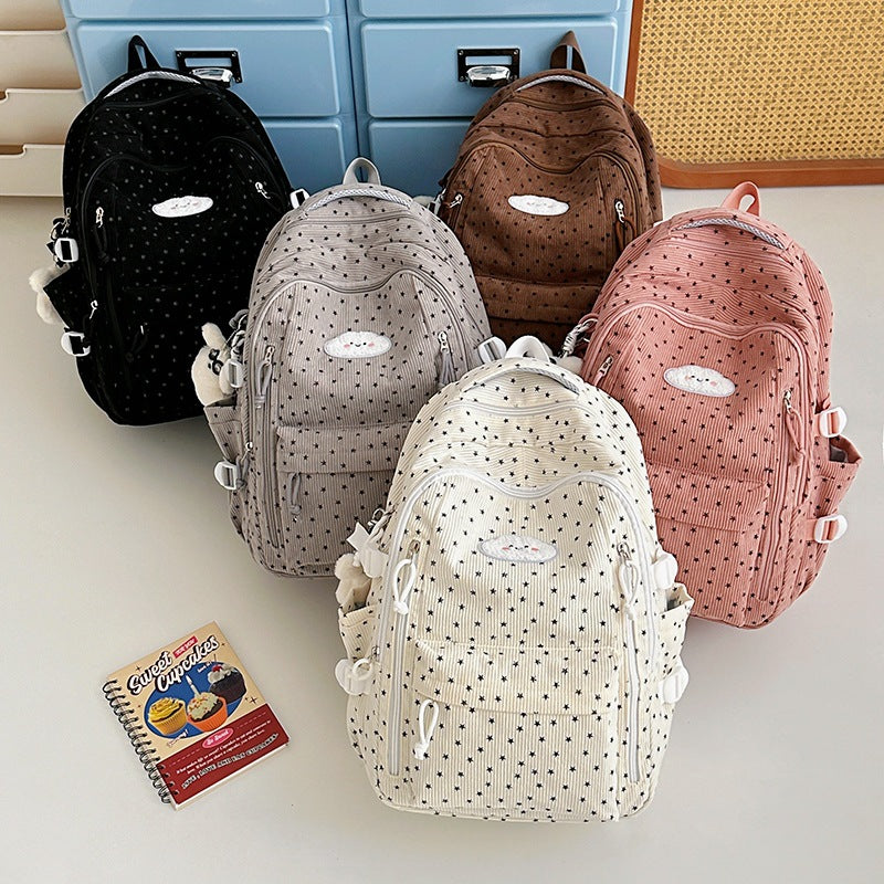 Trendig Star-Beschichtet Multi-Taschen Rucksack Karnz