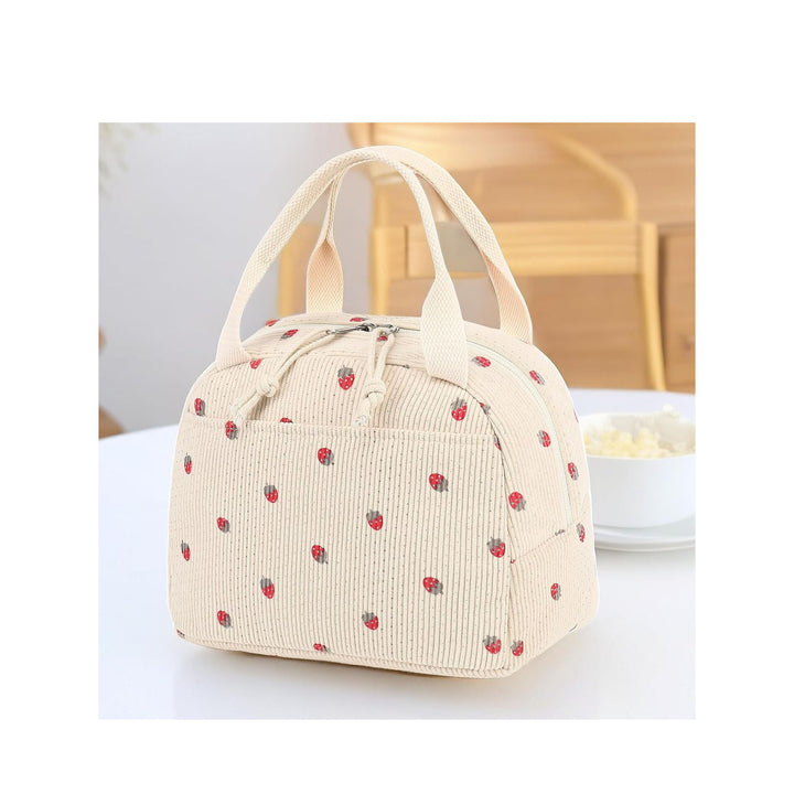 Isolierte Lunch-Tasche mit niedlichem Erdbeer-Druck