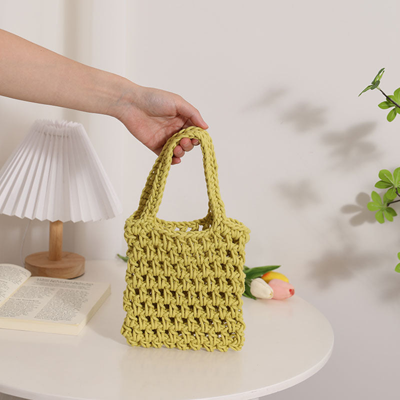 Damen Stilvolle geflochtene Handtasche Karnz