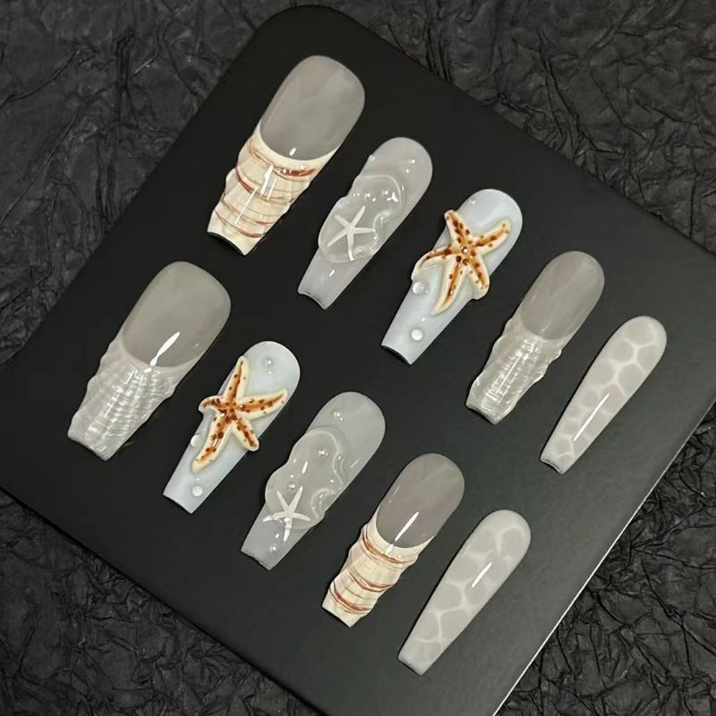 Küsten-Themen Press-On Nagelkunst Set