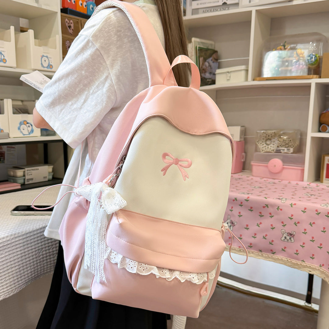 Dekorativer mit Schleife verzierter Freizeit-Rucksack Karnz