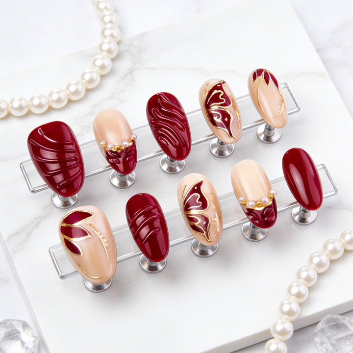Luxus Acryl Press-On Nagelkunst Set