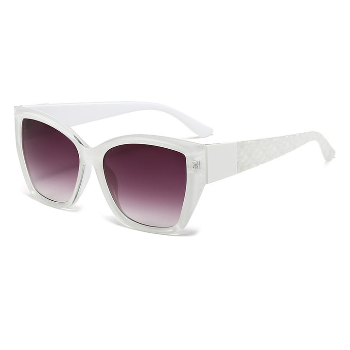 Damen Oversized Cat-Eye Sonnenbrille mit stylishen Akzenten Karnz