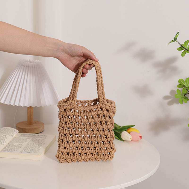 Damen Stilvolle geflochtene Handtasche Karnz