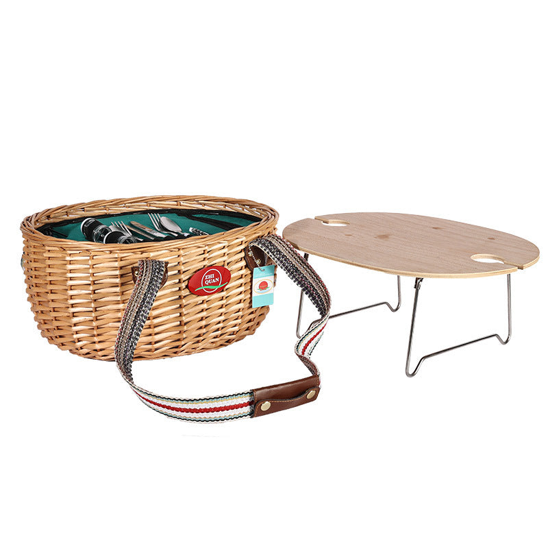 Damen Picknickkorb mit praktischem Klapptisch Karnz