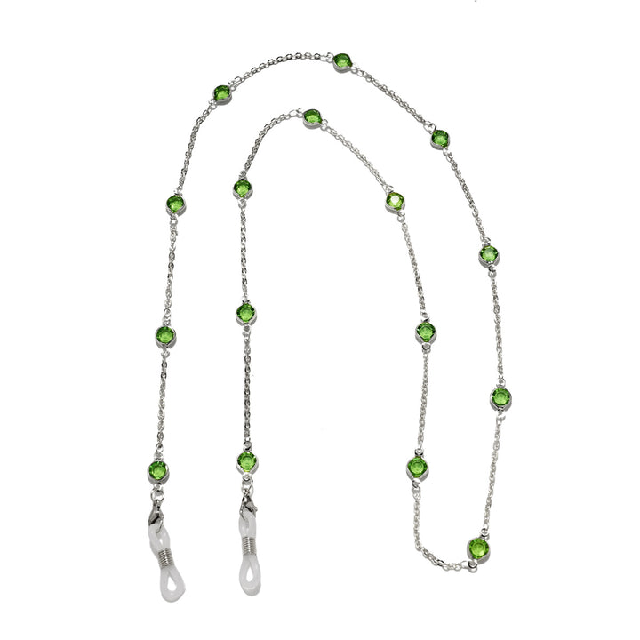 Elegante, mit Kristallen verzierte Brillen-Kette Karnz