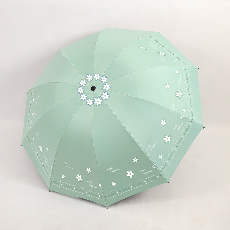 Damen Faltbarer Regenschirm mit floralen Mustern und UV-Schutz Karnz