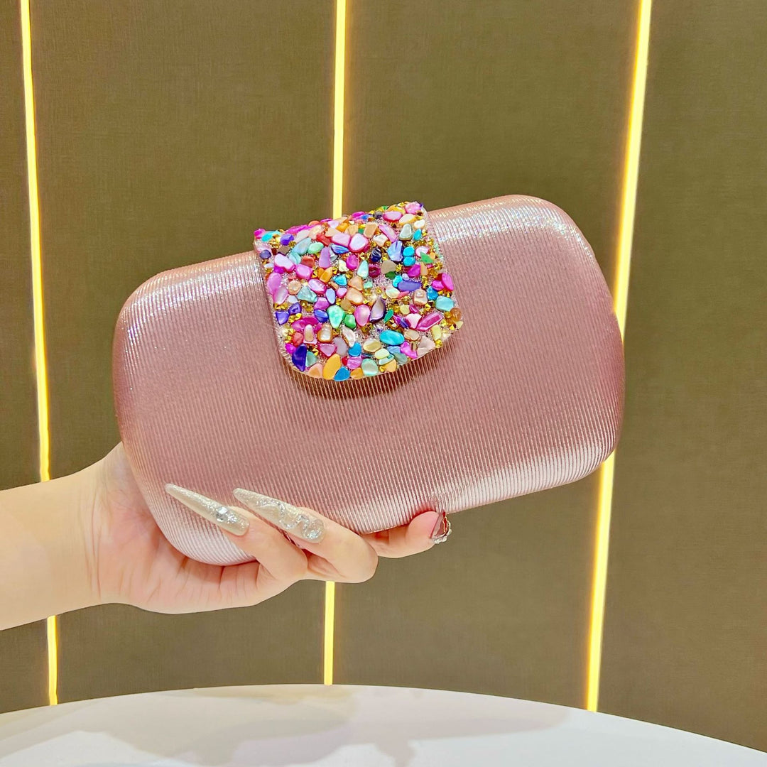 Strass-dekorierte Abend-Clutch