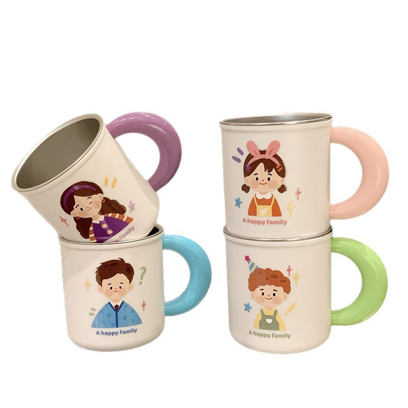 Keramiktasse mit Fröhlichem Familienmotiv Karnz