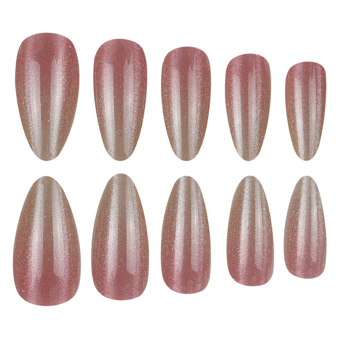 Elegante Glitter Ombre Press-On Nägel Karnz
