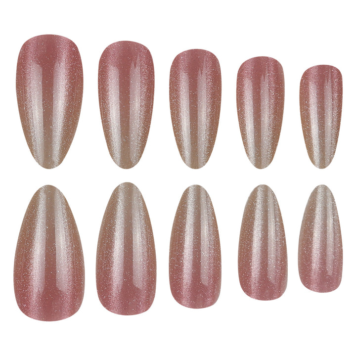 Elegante Glitter Ombre Press-On Nägel Karnz
