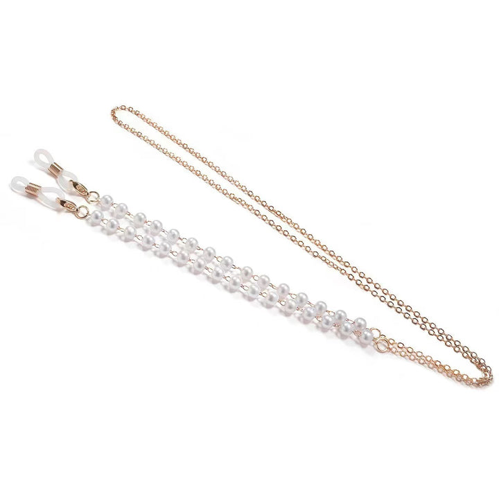 Elegante Perlen Brille Kette Karnz