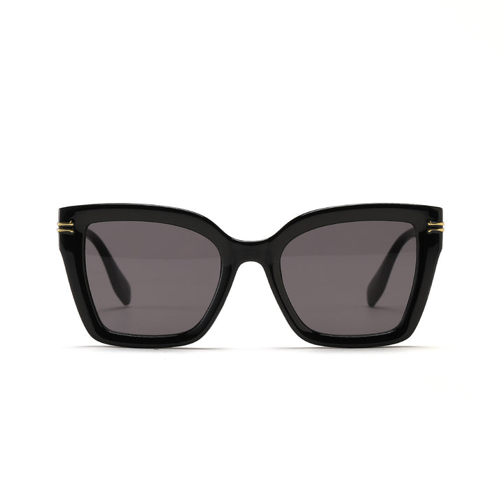 Damen trendige quadratische Sonnenbrille mit elegantem Gestell Karnz