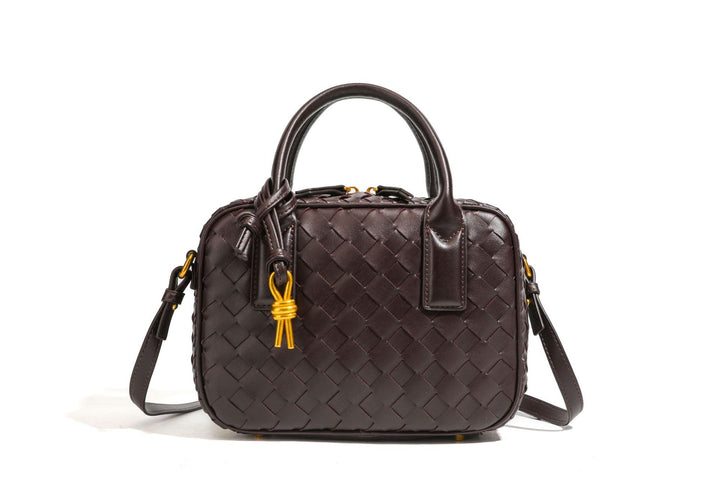 Texturierte Leder Boutique-Handtasche Karnz