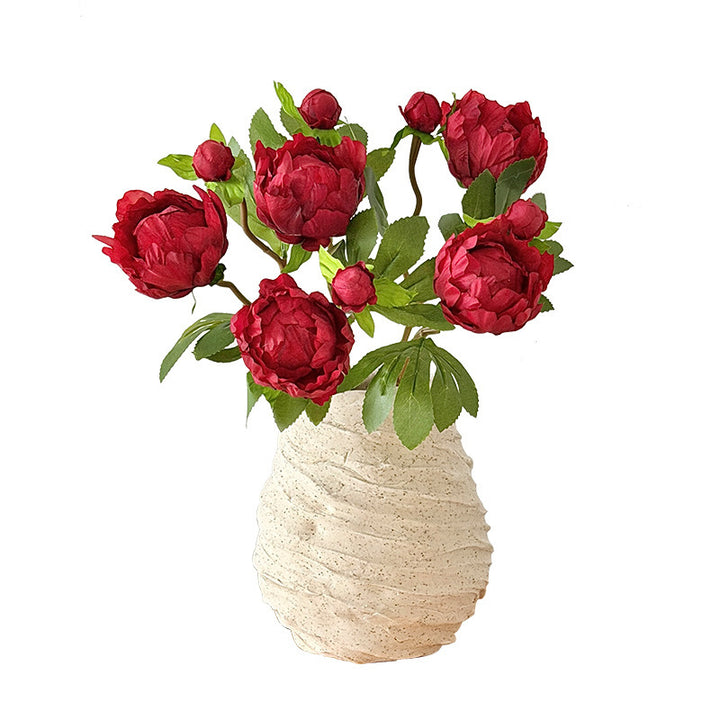 Künstlicher Pfingstrosenstrauß mit zarten Blüten und Blättern Karnz