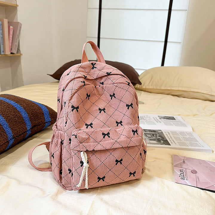 Süßer Mini-Rucksack mit Schleifenmuster