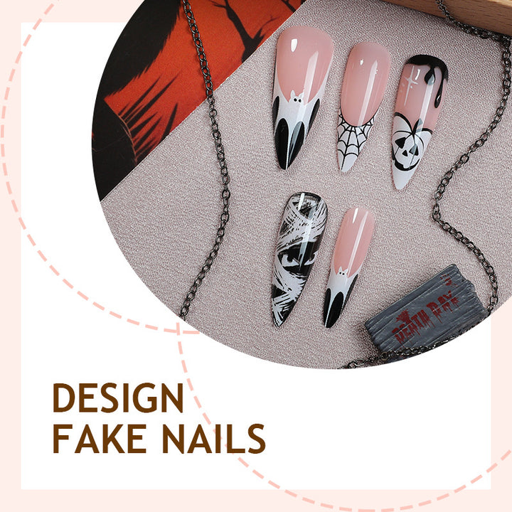 Kreatives Kunstnagelset mit Halloween-Thema Karnz