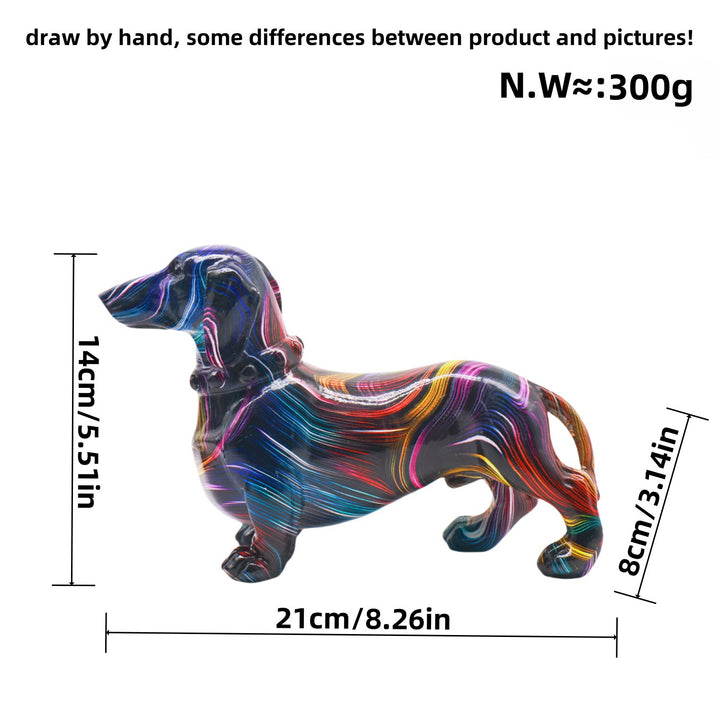 Kreative Dekofigur eines Dachshunds Karnz