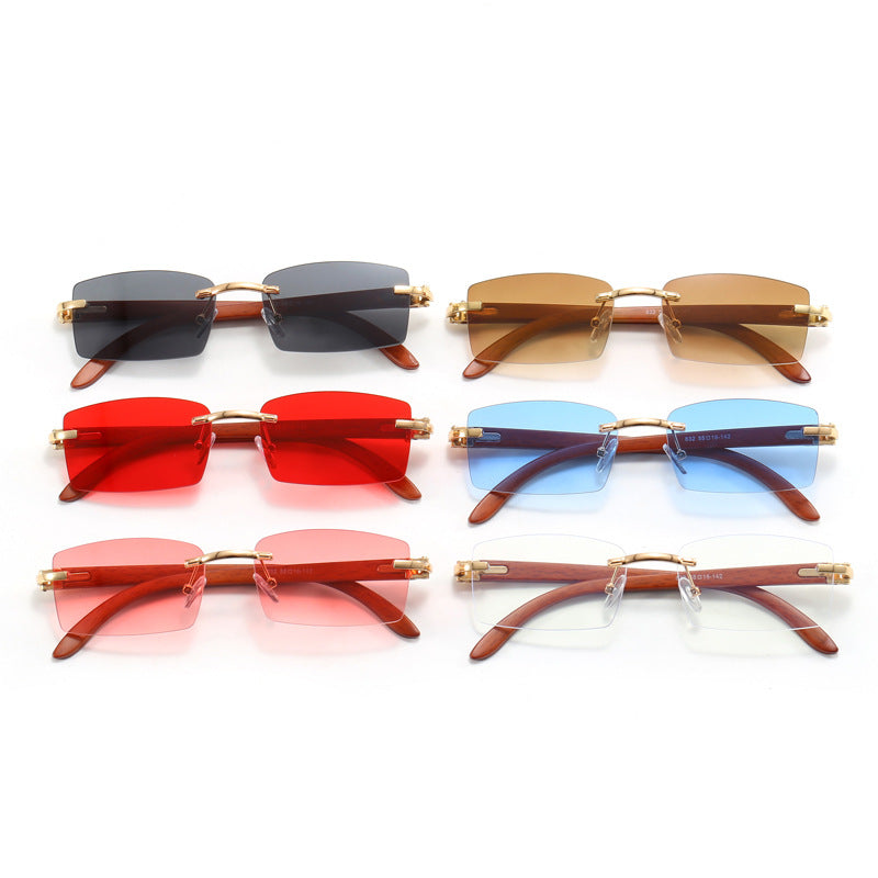 Damen hochwertige Sonnenbrille mit elegantem Holzrahmen Karnz
