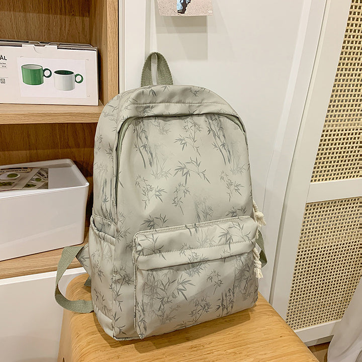 Minimalistischer Bambusdruck-Rucksack