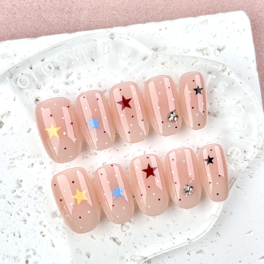 Stylisches dekoratives Press-On-Nagelset 1790745511