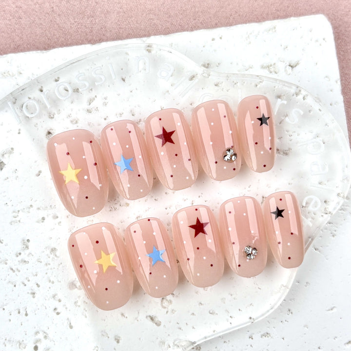 Stylisches dekoratives Press-On-Nagelset 1790745511