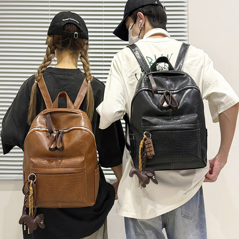 Stylische Krokodil-muster Leder Rucksack Karnz