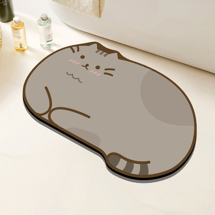Niedliche Cartoon-Katzen-Badematte