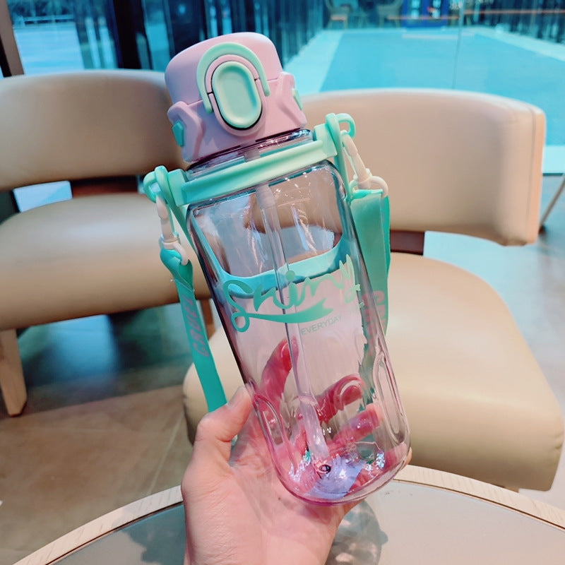 Damen Ergonomische Trinkflasche mit auslaufsicherem Deckel Karnz