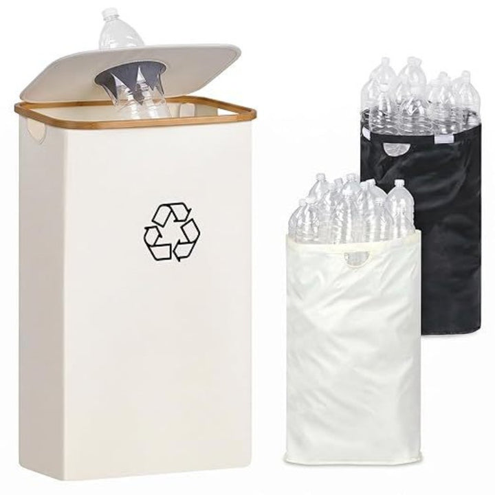 Eleganter Recyclingbehälter mit Abnehmbarem Deckel und Fächern Karnz