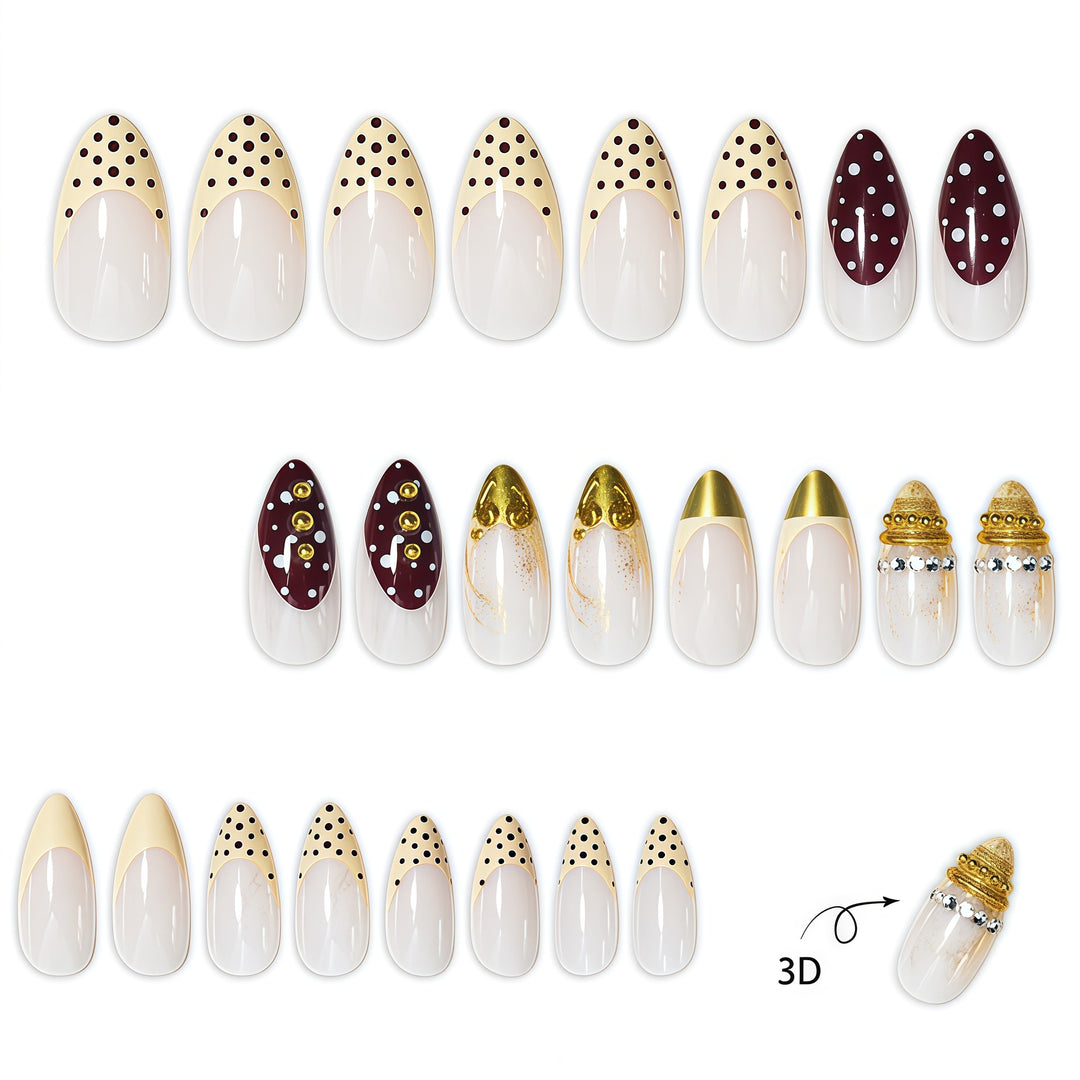 Dekorative Stiletto Press-On Nagelkunst Erweiterungen Karnz