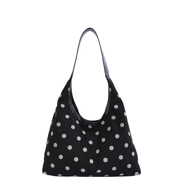 Polka Dot Wildleder Einkaufstasche