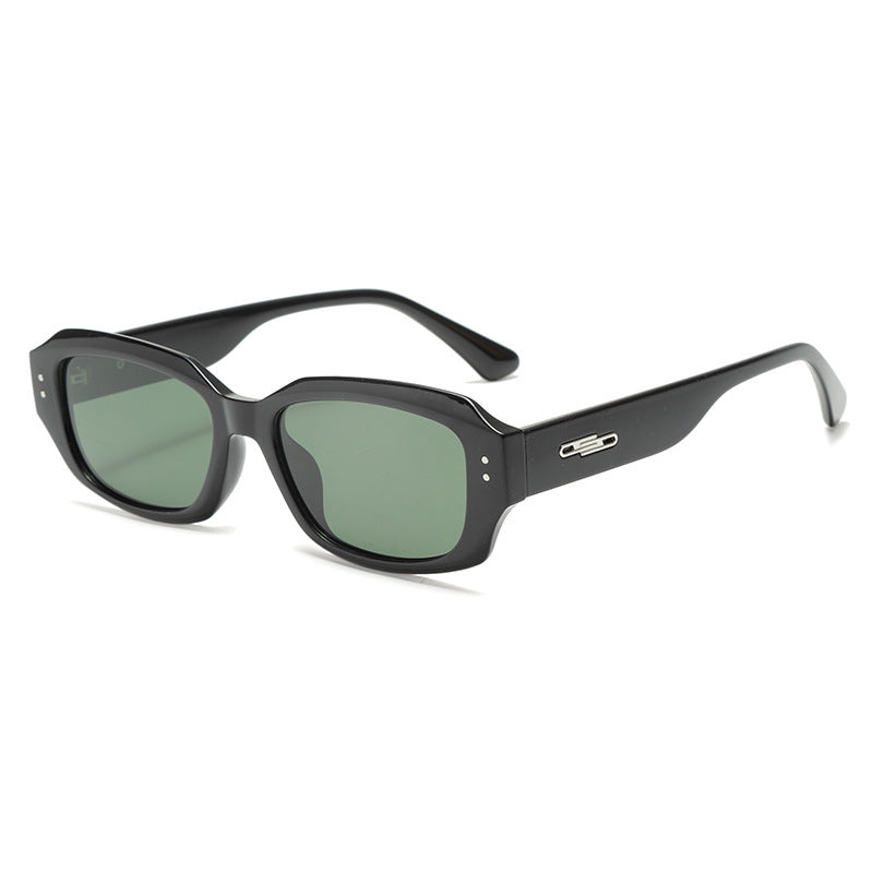 Damen modische quadratische Sonnenbrille mit innovativem transparentem Rahmen Karnz