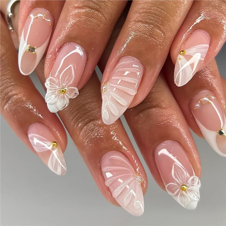 Floral 3D dekorative aufgeklebte Nägel Karnz