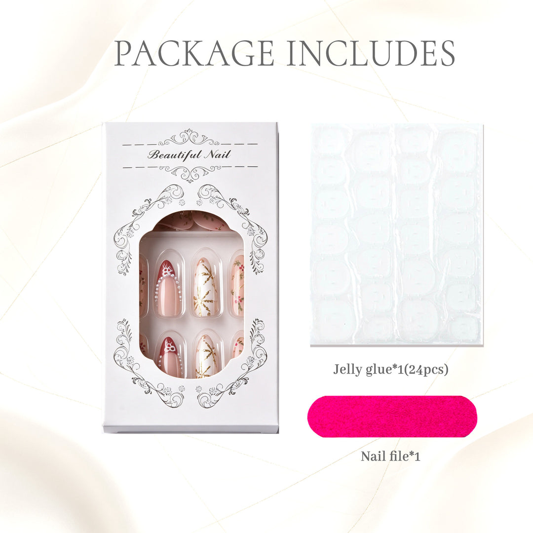 Dekoratives Floral Press-On Nagelset
