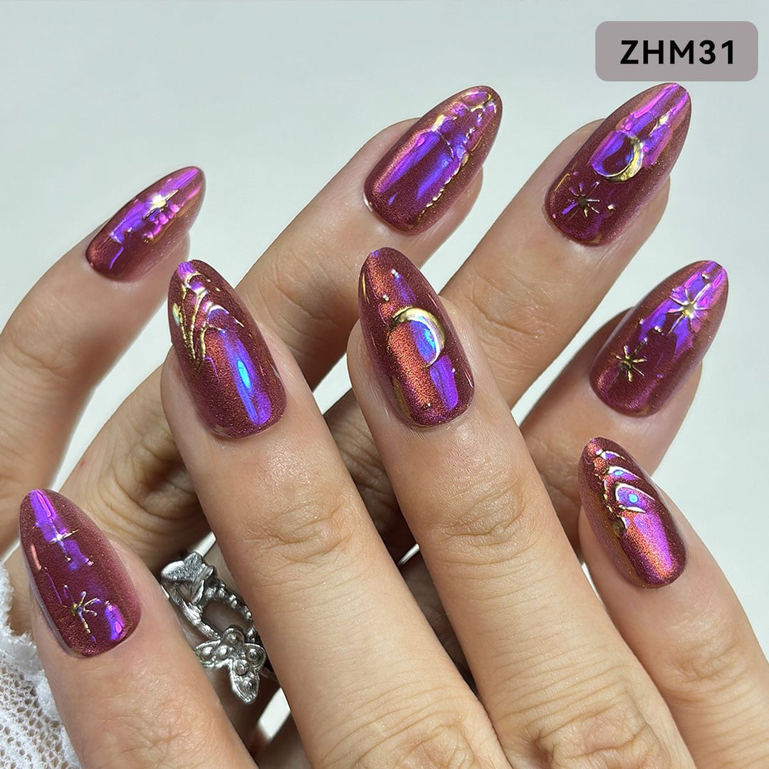 Dekorativer Press-On-Nagelset mit einzigartigen Designs Karnz